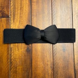 Elastic bow waist belt EUC black